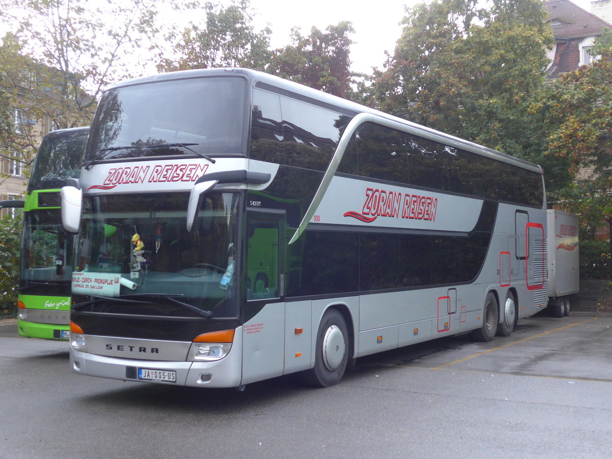 (175'714) - Aus Serbien: Zoran, Jagodina - Nr. 50/JA 005-US - Setra am 18. Oktober 2016 in Zrich, Sihlquai