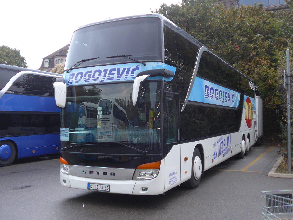 (175'719) - Aus Serbien: Bogojevic, Cuprija - CU 016-EG - Setra am 18. Oktober 2016 in Zrich, Sihlquai