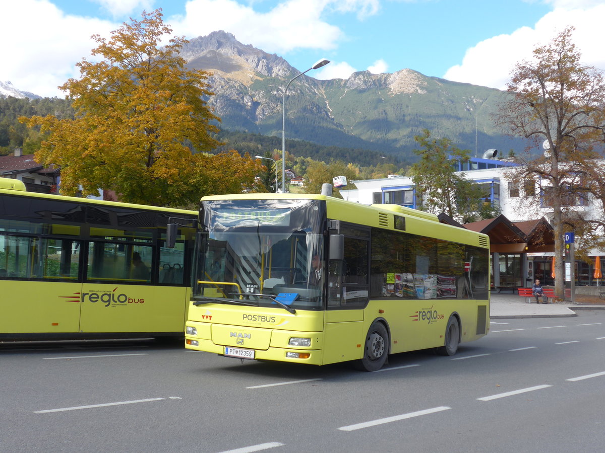 (176'068) - PostBus - PT 12'359 - MAN am 20. Oktober 2016 in Imst, Post