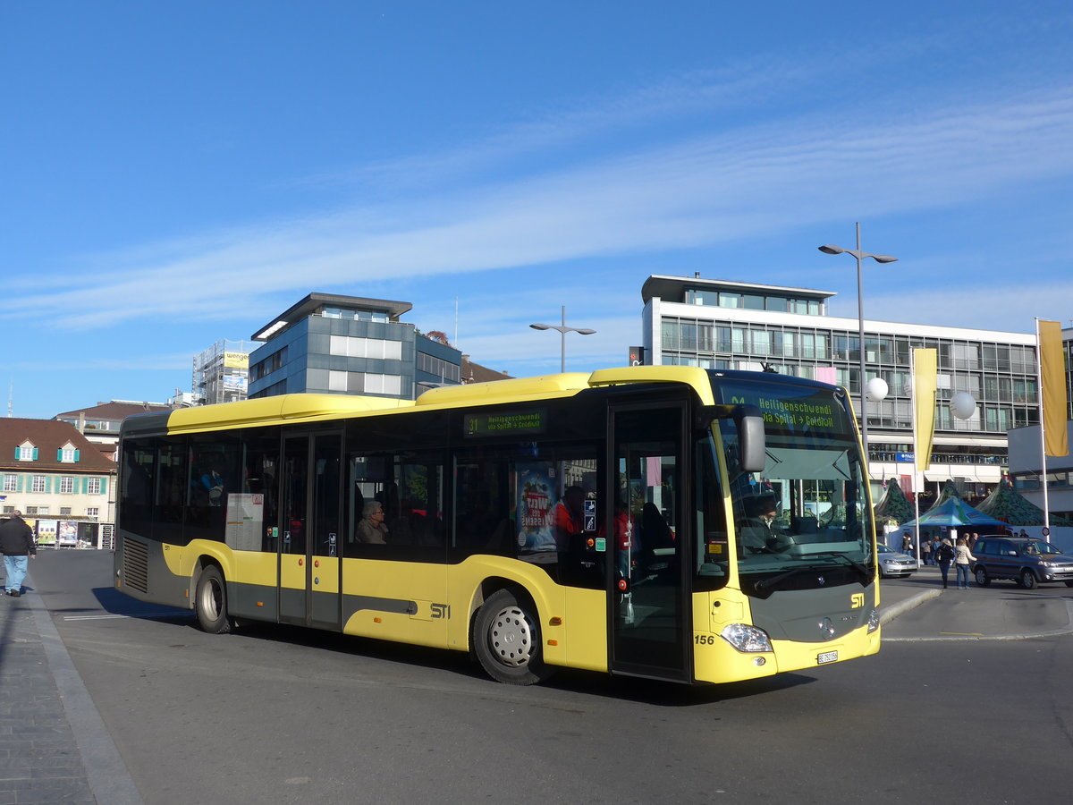 (176'229) - STI Thun - Nr. 156/BE 752'156 - Mercedes am 22. Oktober 2016 beim Bahnhof Thun