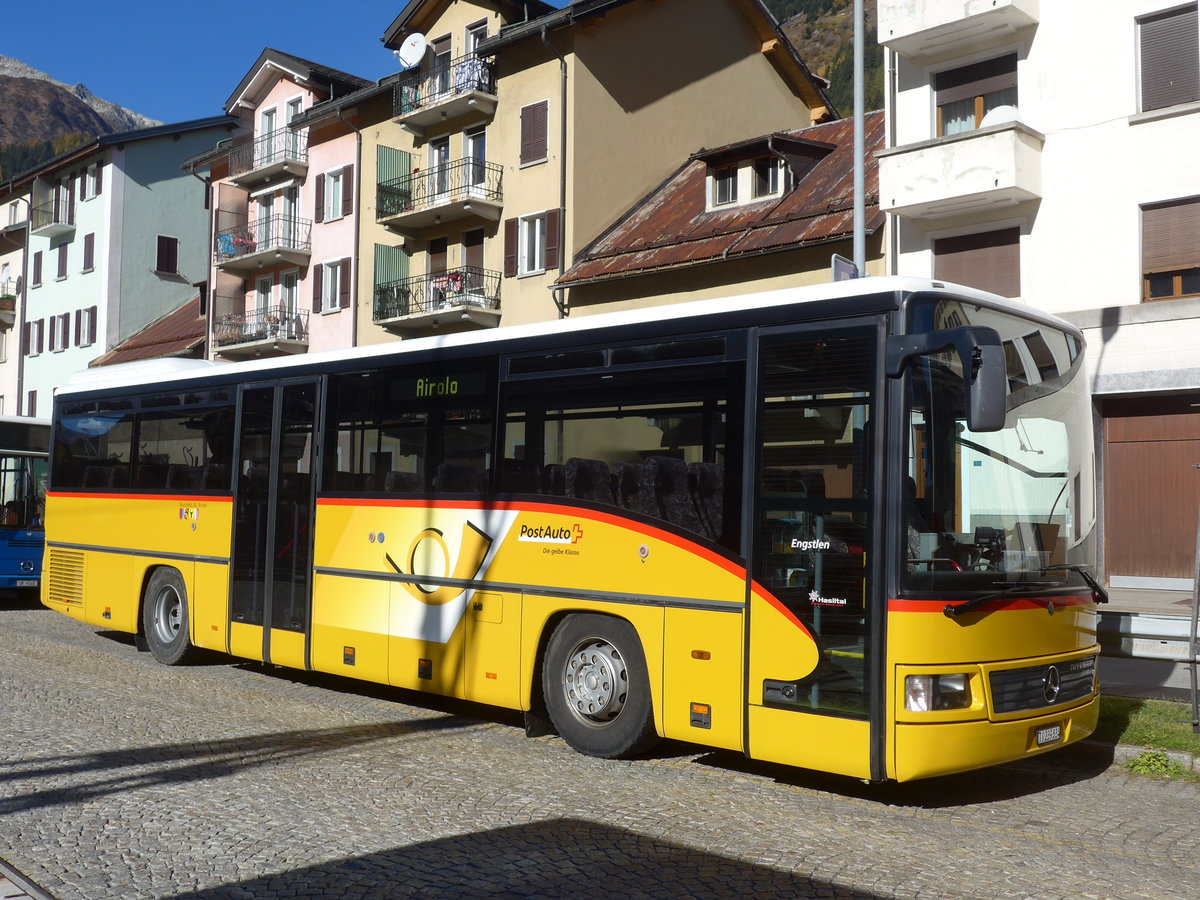 (176'400) - Marchetti, Airolo - TI 239'834 - Mercedes (ex AVG Meiringen Nr. 70) am 30. Oktober 2016 beim Bahnhof Airolo