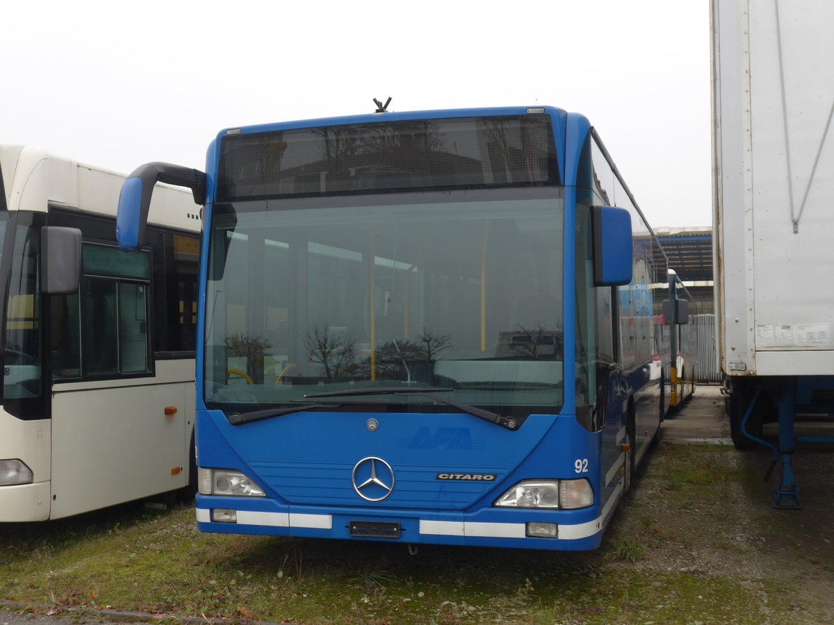 (176'457) - AFA Adelboden - Nr. 92 - Mercedes (ex Nr. 4) am 4. November 2016 in Frauenfeld, Langdorfstrasse