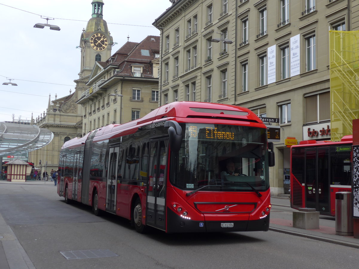 (176'673) - Bernmobil, Bern - Nr. 884/BE 832'884 - Volvo am 13. November 2016 beim Bahnhof Bern