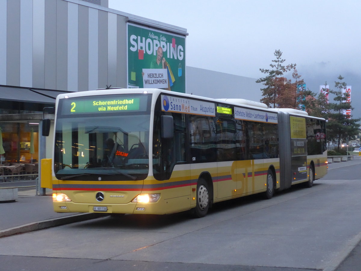 (176'705) - STI Thun - Nr. 136/BE 801'136 - Mercedes am 14. November 2016 in Thun, Zentrum Oberland