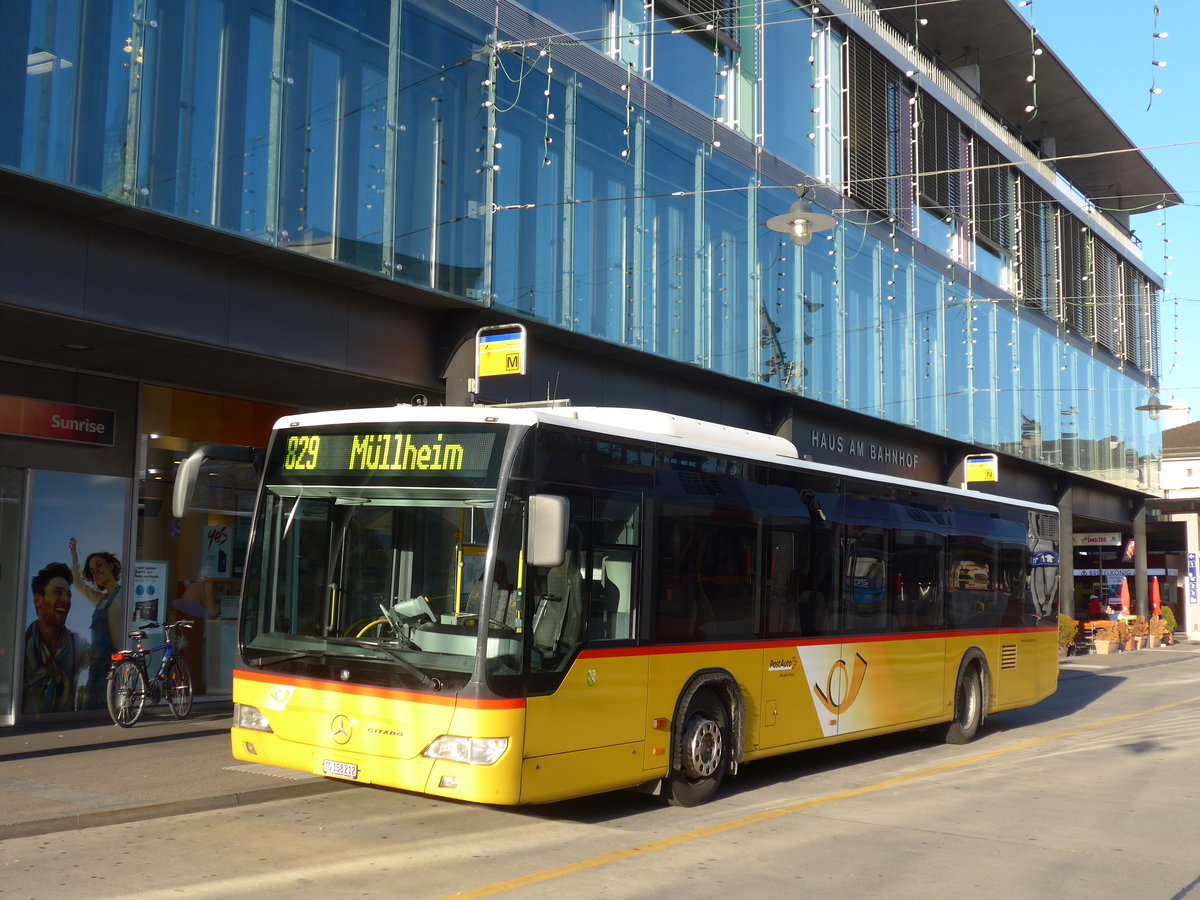 (176'799) - PostAuto Ostschweiz - TG 158'212 - Mercedes (ex Nr. 18) am 28. November 2016 beim Bahnhof Frauenfeld