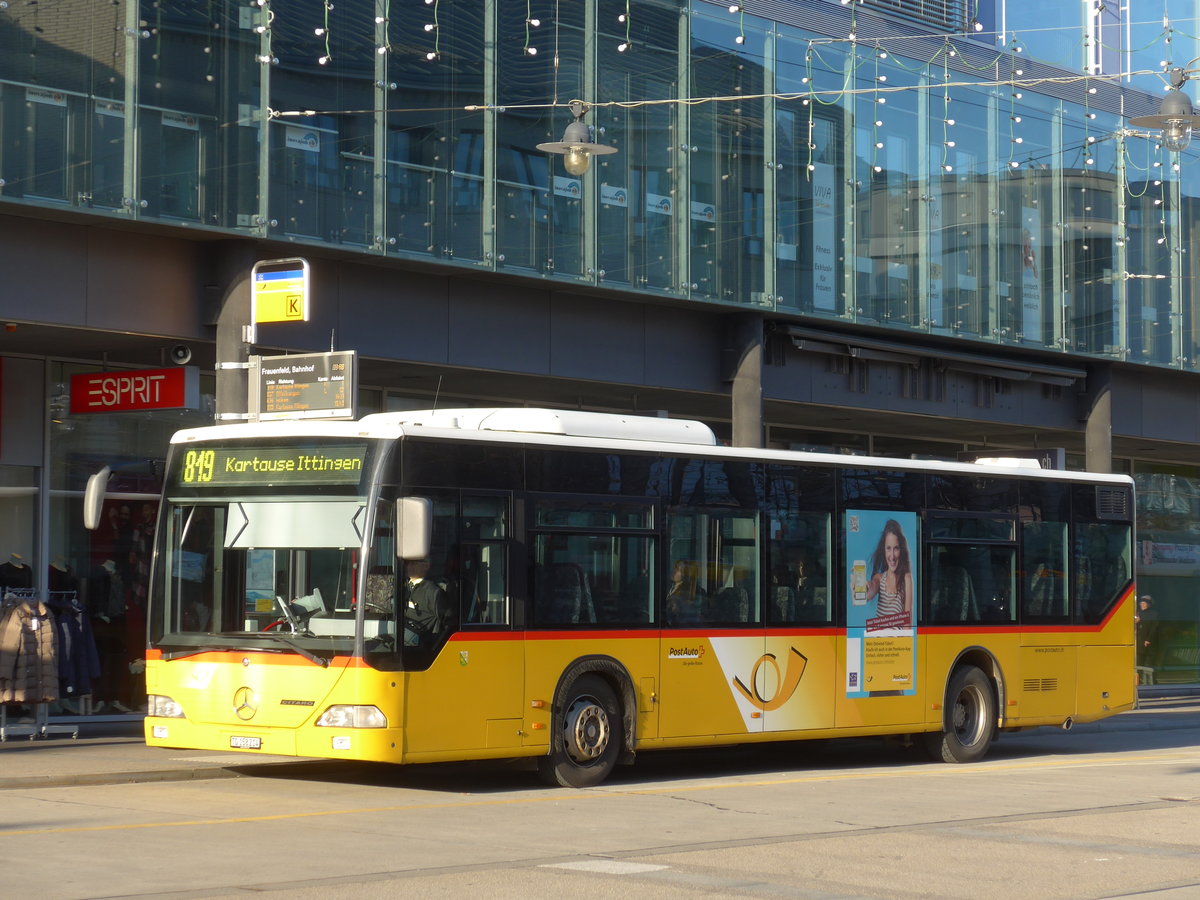 (176'801) - PostAuto Ostschweiz - TG 158'214 - Mercedes (ex Nr. 14) am 28. November 2016 beim Bahnhof Frauenfeld