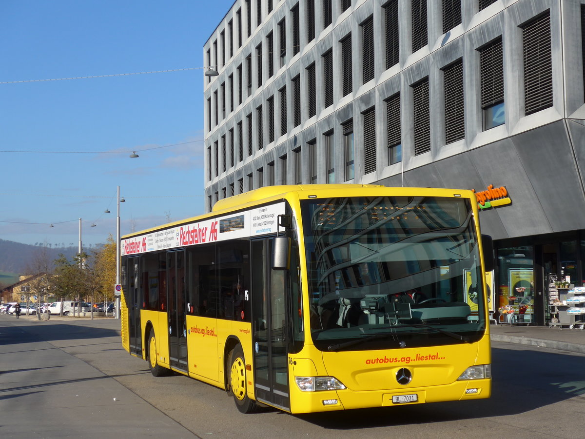 (176'869) - AAGL Liestal - Nr. 76/BL 7031 - Mercedes am 5. Dezember 2016 beim Bahnhof Liestal