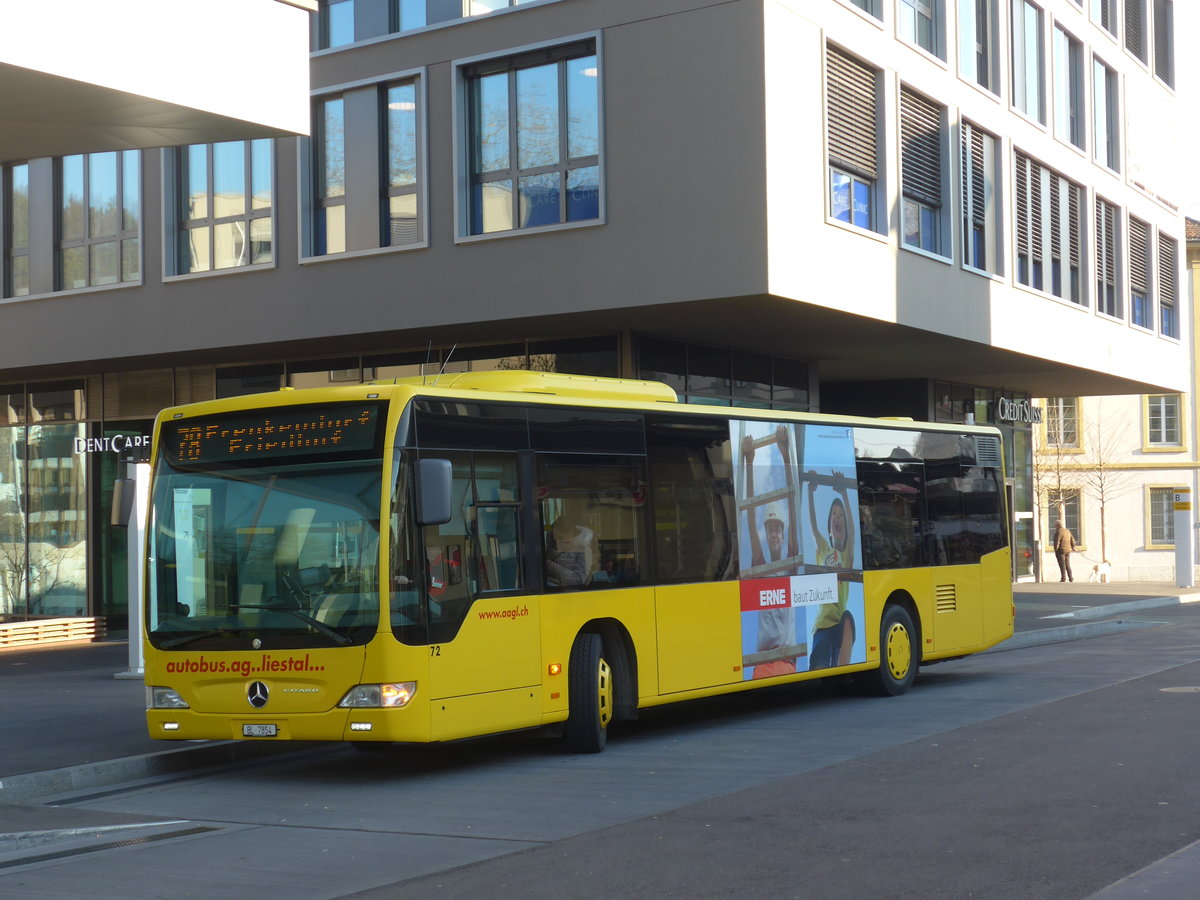 (176'903) - AAGL Liestal - Nr. 72/BL 7854 - Mercedes am 5. Dezember 2016 beim Bahnhof Liestal