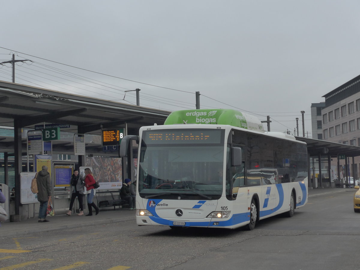 (177'205) - BOGG Wangen b.O. - Nr. 105/SO 122'204 - Mercedes am 11. Dezember 2016 beim Bahnhof Olten