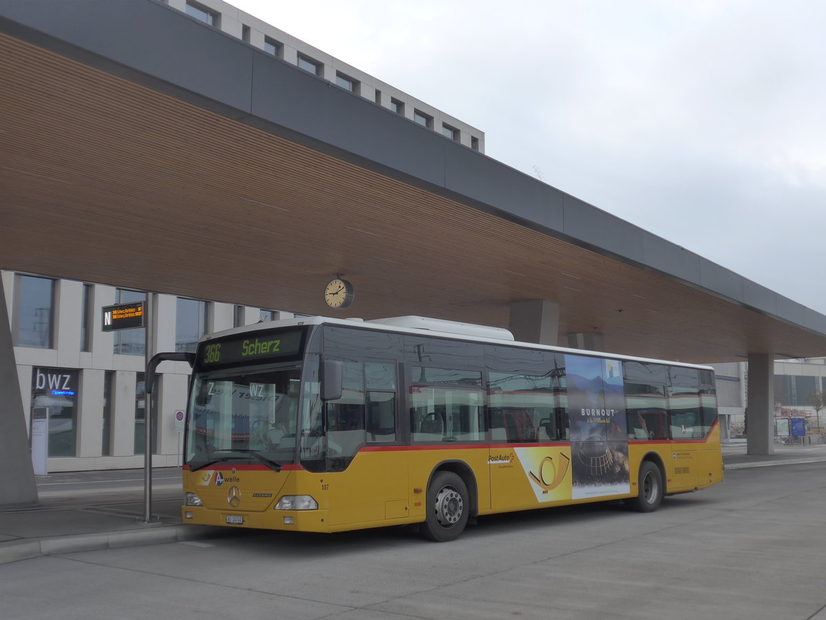 (177'283) - Voegtlin-Meyer, Brugg - Nr. 107/AG 24'740 - Mercedes am 24. Dezember 2016 beim Bahnhof Brugg