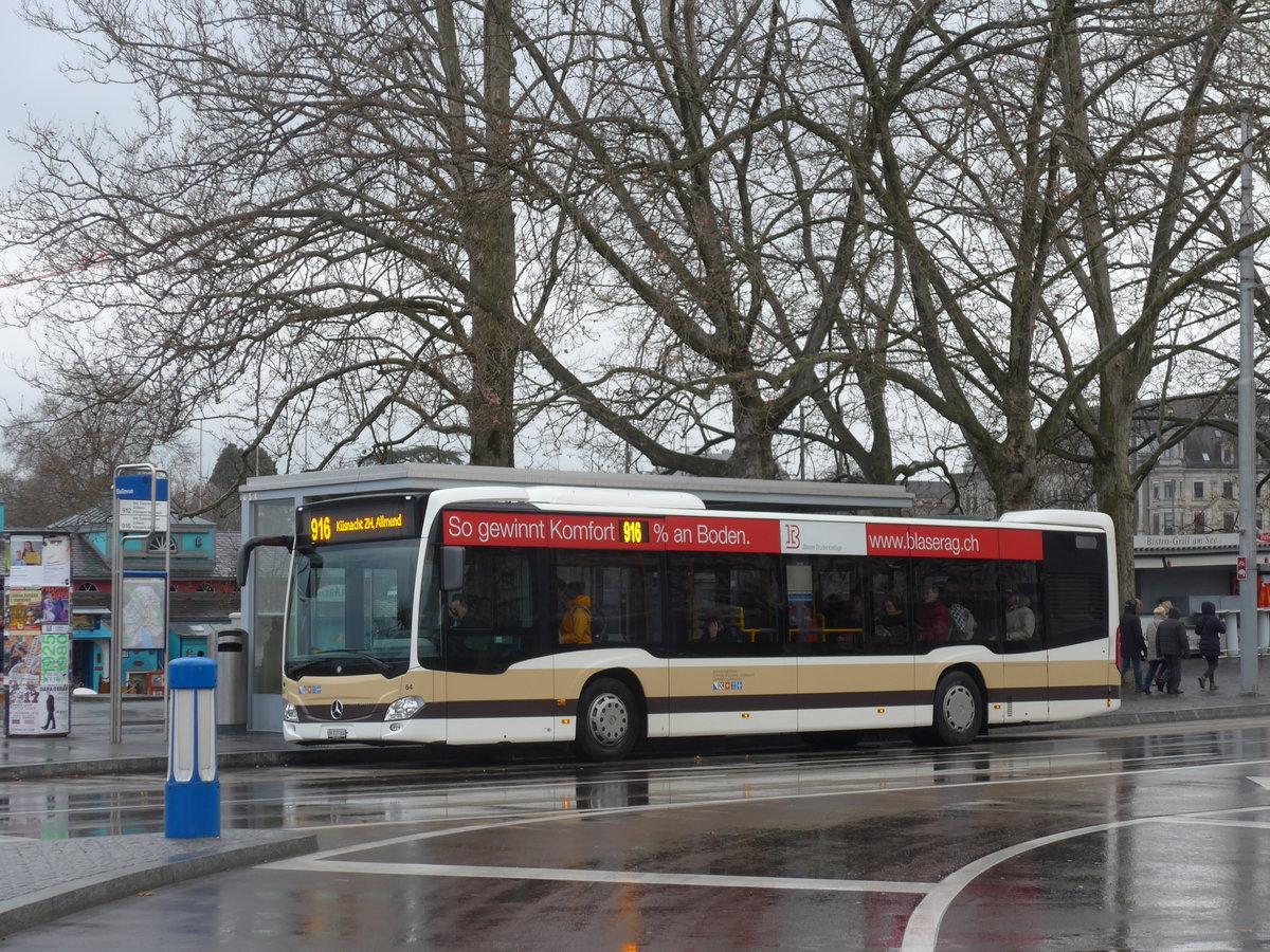 (177'332) - AZZK Zollikon - Nr. 64/ZH 727'164 - Mercedes am 24. Dezember 2016 in Zrich, Bellevue