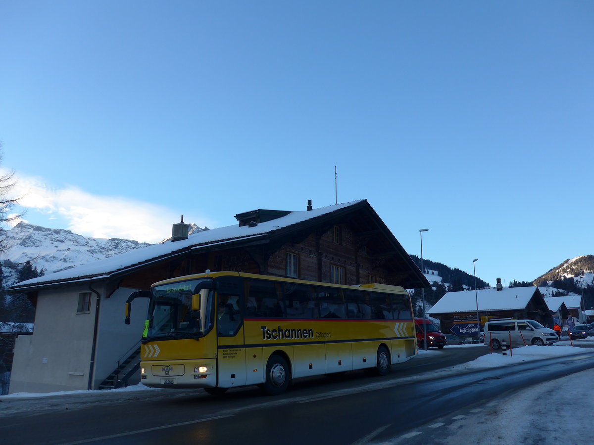 (177'656) - Tschannen, Zofingen - Nr. 6/AG 7858 - MAN (ex STI Thun Nr. 39) am 7. Januar 2017 in Adelboden, Oey