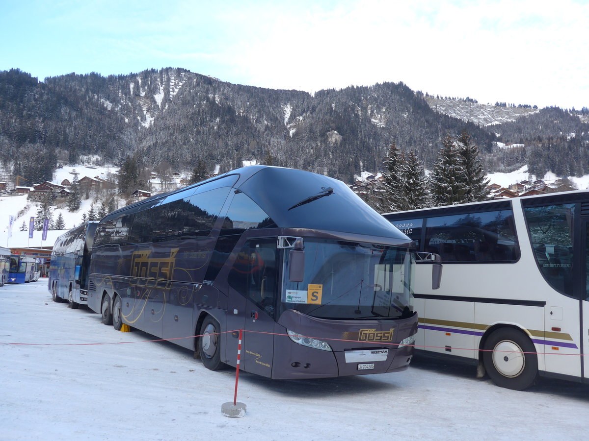 (177'759) - Gssi, Horw - LU 204'205 - Neoplan am 7. Januar 2017 in Adelboden, ASB