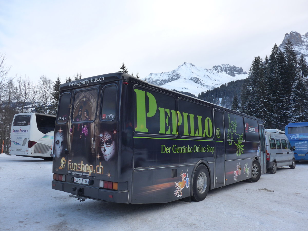 (177'767) - Party-Bus, Ruswil - LU 117'116 - Saurer/R&J am 7. Januar 2017 in Adelboden, ASB