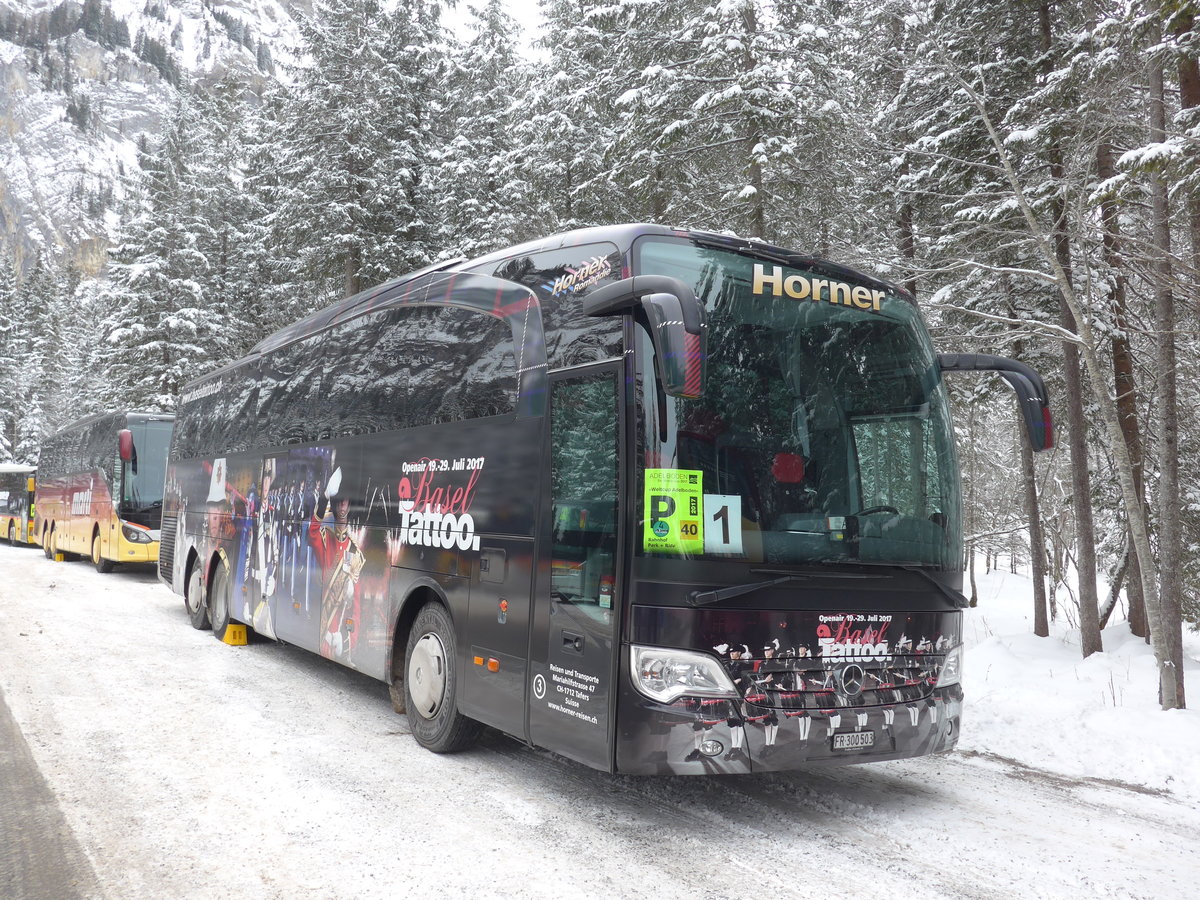 (177'818) - Horner, Tafers - Nr. 3/FR 300'503 - Mercedes am 7. Januar 2017 in Adelboden, Unter dem Birg