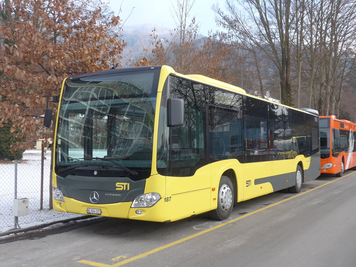 (178'065) - STI Thun - Nr. 187/BE 804'187 - Mercedes am 20. Januar 2017 bei der Schifflndte Thun