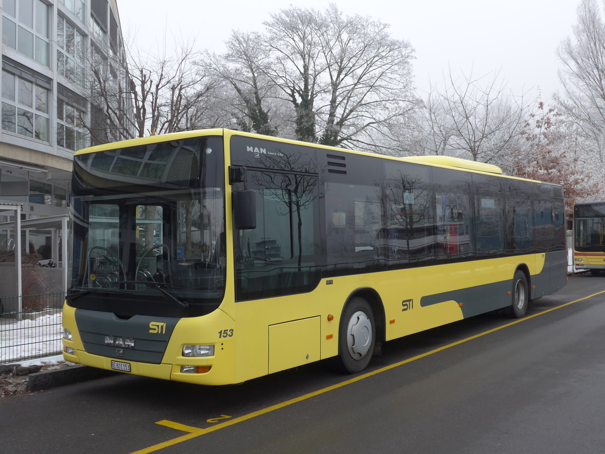 (178'164) - STI Thun - Nr. 153/BE 801'153 - MAN am 23. Januar 2017 bei der Schifflndte Thun