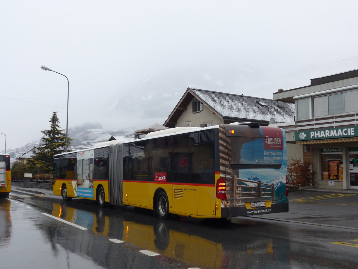 (178'240) - PostAuto Wallis - Nr. 11/VS 241'997 - Mercedes am 5. Februar 2017 in Leytron, Alte Post