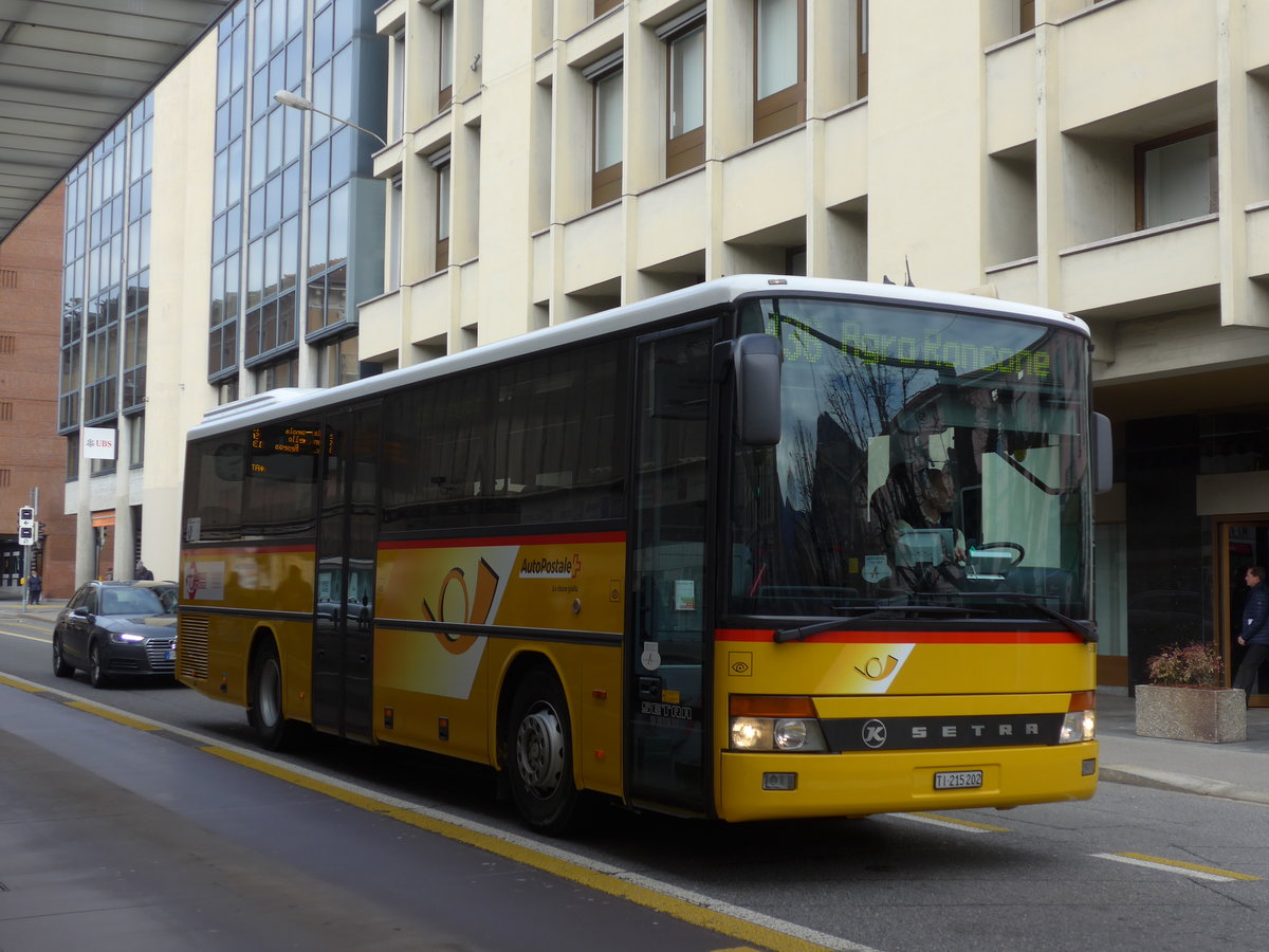 (178'276) - AutoPostale Ticino - Nr. 508/TI 215'202 - Setra (ex P 25'699) am 7. Februar 2017 in Lugano, Centro