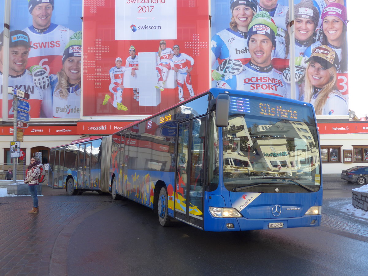 (178'588) - SBC Chur - Nr. 94/GR 156'994 - Mercedes am 18. Februar 2017 in St. Moritz, Hotel Schweizerhof