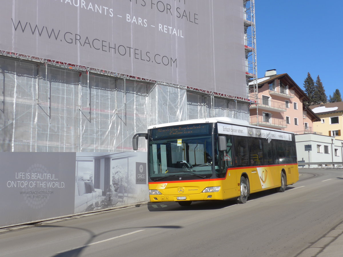 (178'624) - PostAuto Graubnden - GR 159'234 - Mercedes am 18. Februar 2017 beim Bahnhof St. Moritz