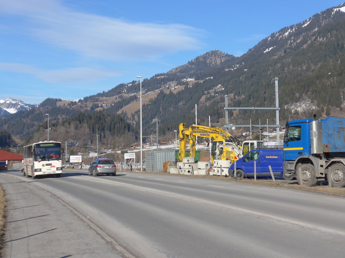 (178'669) - AFA Adelboden - Nr. 39/BE 25'753 - NAW/R&J (ex Nr. 18; ex Autopostale, Mendrisio Nr. 38; ex Piotti, Balerna Nr. 38; ex AAGI Interlaken Nr. 38; ex Schmocker, Beatenberg Nr. 3) am 19. Februar 2017 in Zweisimmen, Thunstrasse