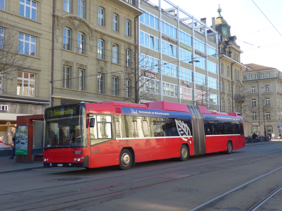 (178'693) - Bernmobil, Bern - Nr. 807/BE 612'807 - Volvo am 20. Februar 2017 beim Bahnhof Bern