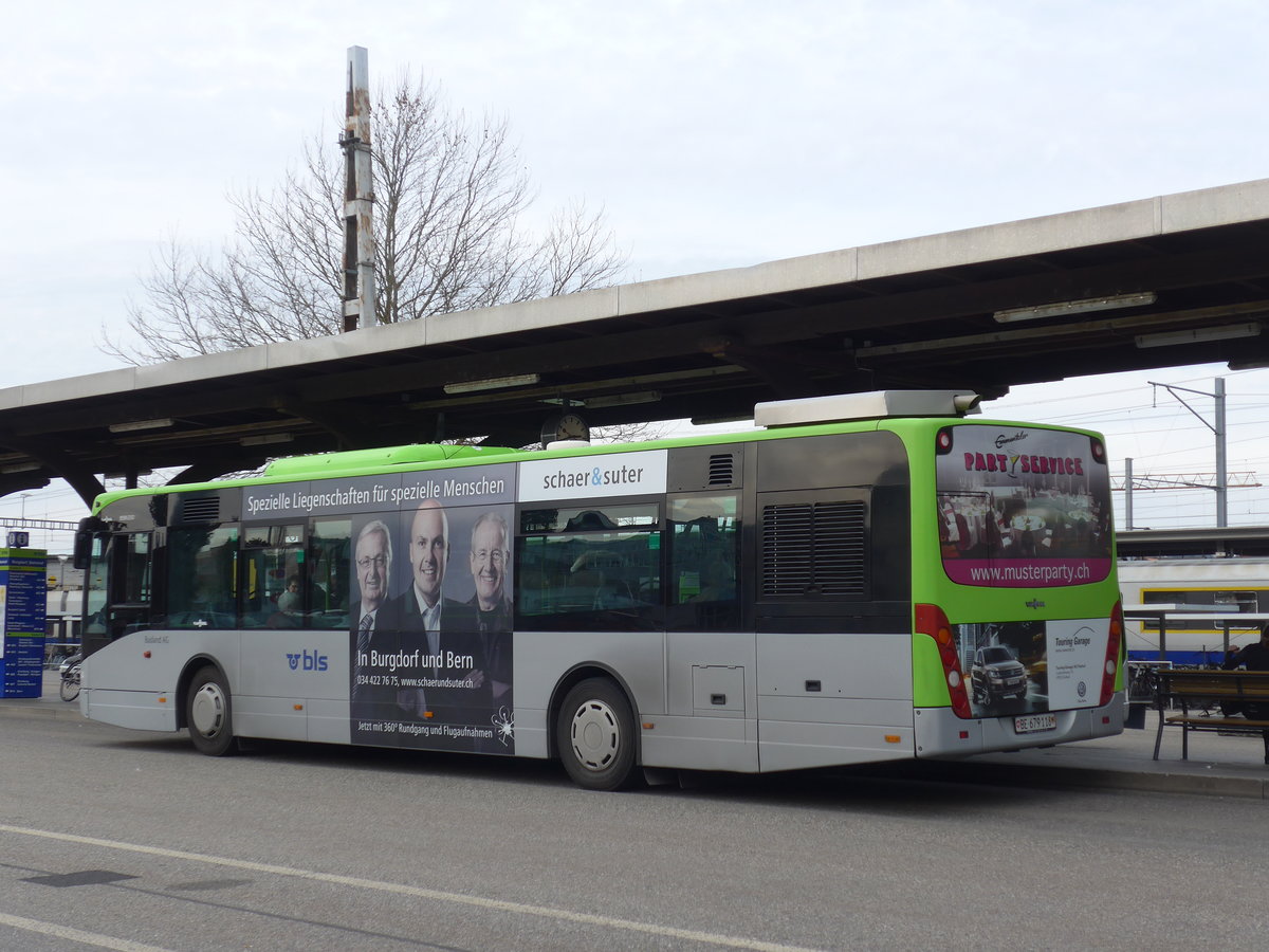 (178'756) - Busland, Burgdorf - Nr. 54/BE 679'118 - Van Hool am 26. Februar 2017 beim Bahnhof Burgdorf