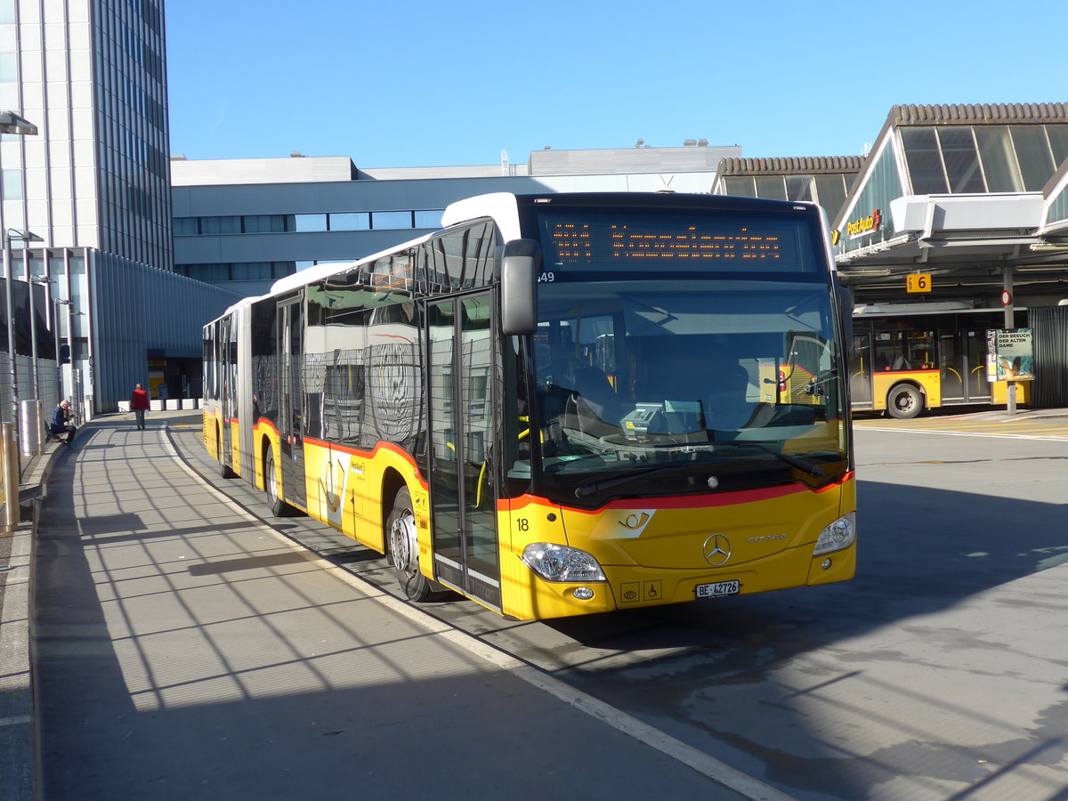 (178'861) - Steiner, Ortschwaben - Nr. 18/BE 42'726 - Mercedes am 11. Mrz 2017 in Bern, Postautostation