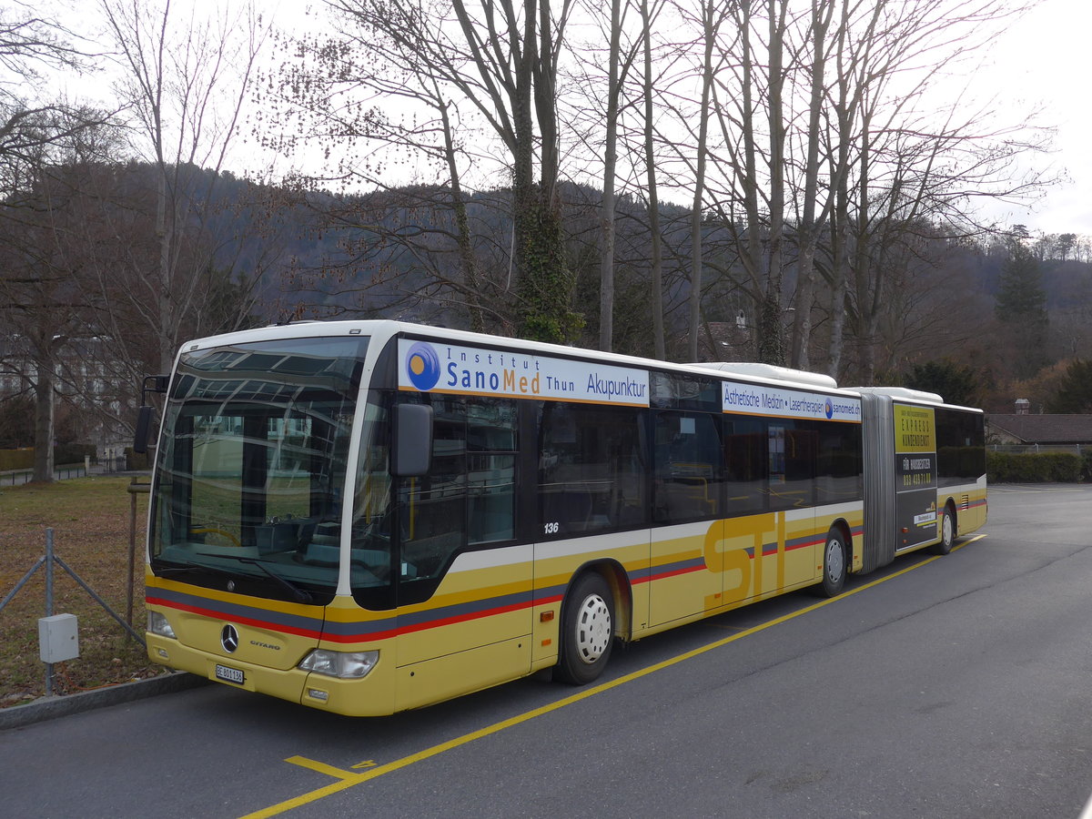 (178'939) - STI Thun - Nr. 136/BE 801'136 - Mercedes am 12. Mrz 2017 bei der Schifflndte Thun