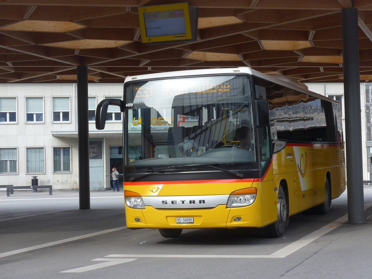 (178'947) - Evquoz, Erde - VS 16'098 - Setra am 12. Mrz 2017 beim Bahnhof Sion