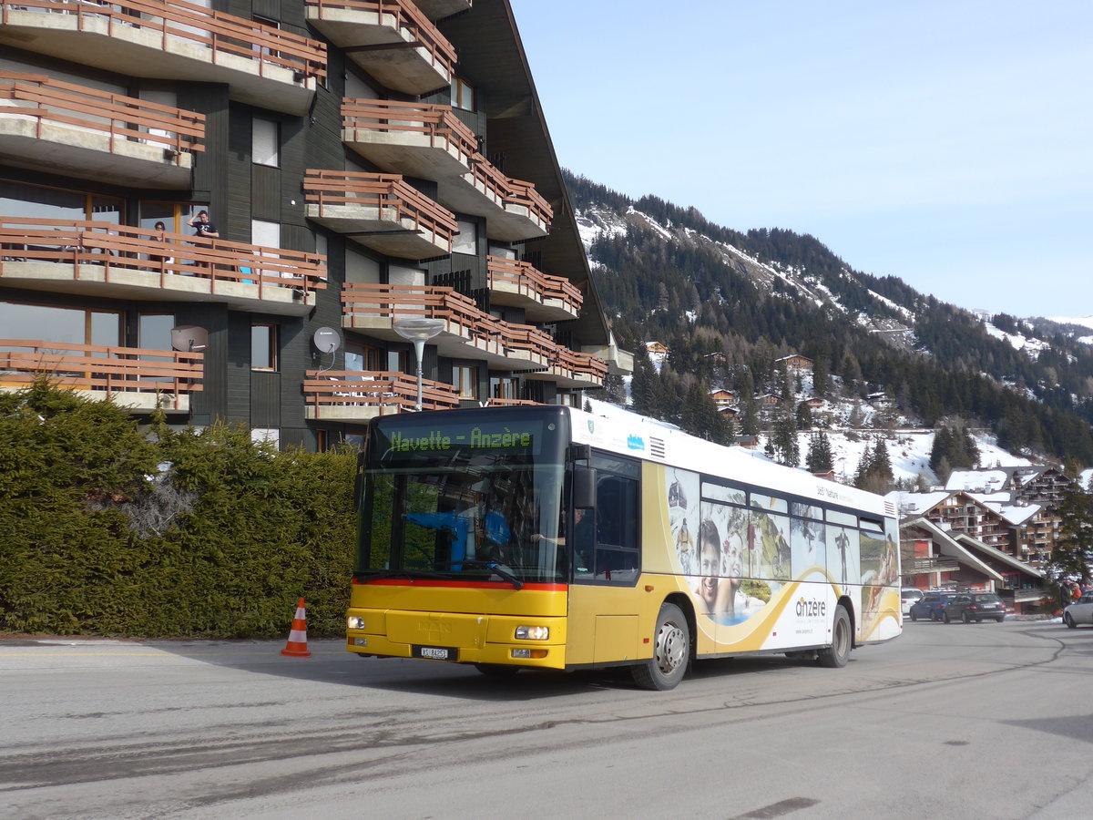 (178'957) - Buchard, Leytron - Nr. 92/VS 84'253 - MAN (ex TN Neuchtel Nr. 224) am 12. Mrz 2017 in Anzre, Tlcabine