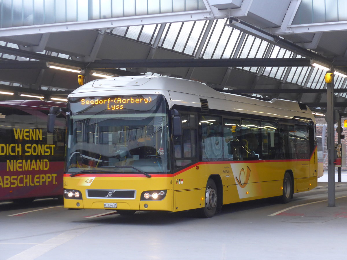 (178'997) - Steiner, Ortschwaben - Nr. 8/BE 136'714 - Volvo am 20. Mrz 2017 in Bern, Postautostation