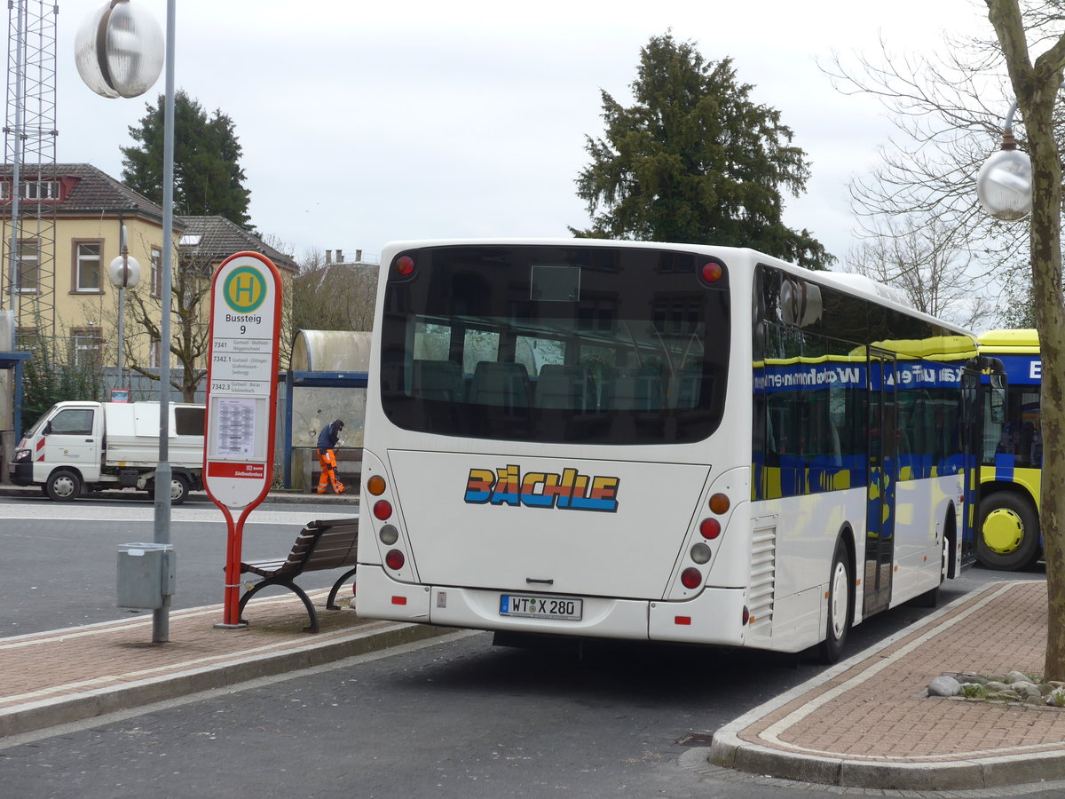 (179'016) - Bchle, Waldshut - WT-X 280 - Van Hool am 20. Mrz 2017 beim Bahnhof Waldshut