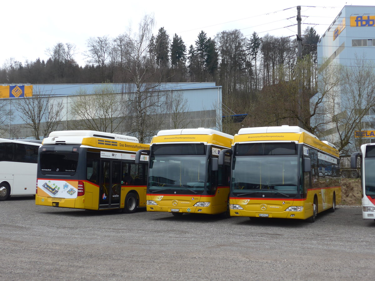 (179'071) - Voegtlin-Meyer, Brugg - Nr. 277 + Nr. 274/AG 426'274 + Nr. 275/AG 426'275 - Mercedes am 20. Mrz 2017 in Kloten, EvoBus