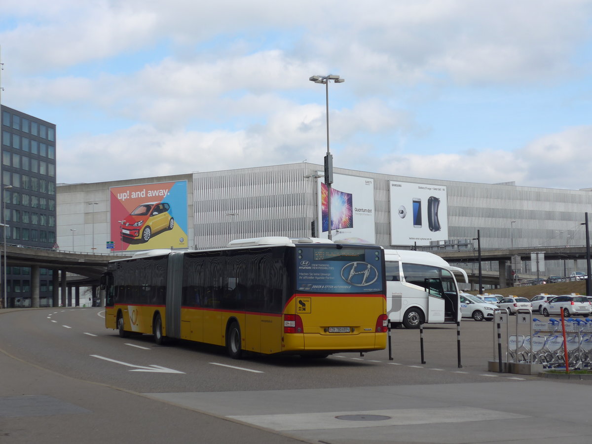 (179'101) - PostAuto Zrich - Nr. 308/ZH 780'689 - MAN am 20. Mrz 2017 in Zrich, Flughafen