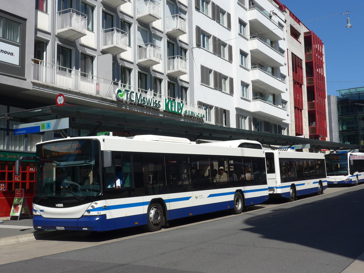 (179'495) - ZVB Zug - Nr. 162/ZG 88'162 - Hess am 10. April 2017 beim Bahnhof Zug