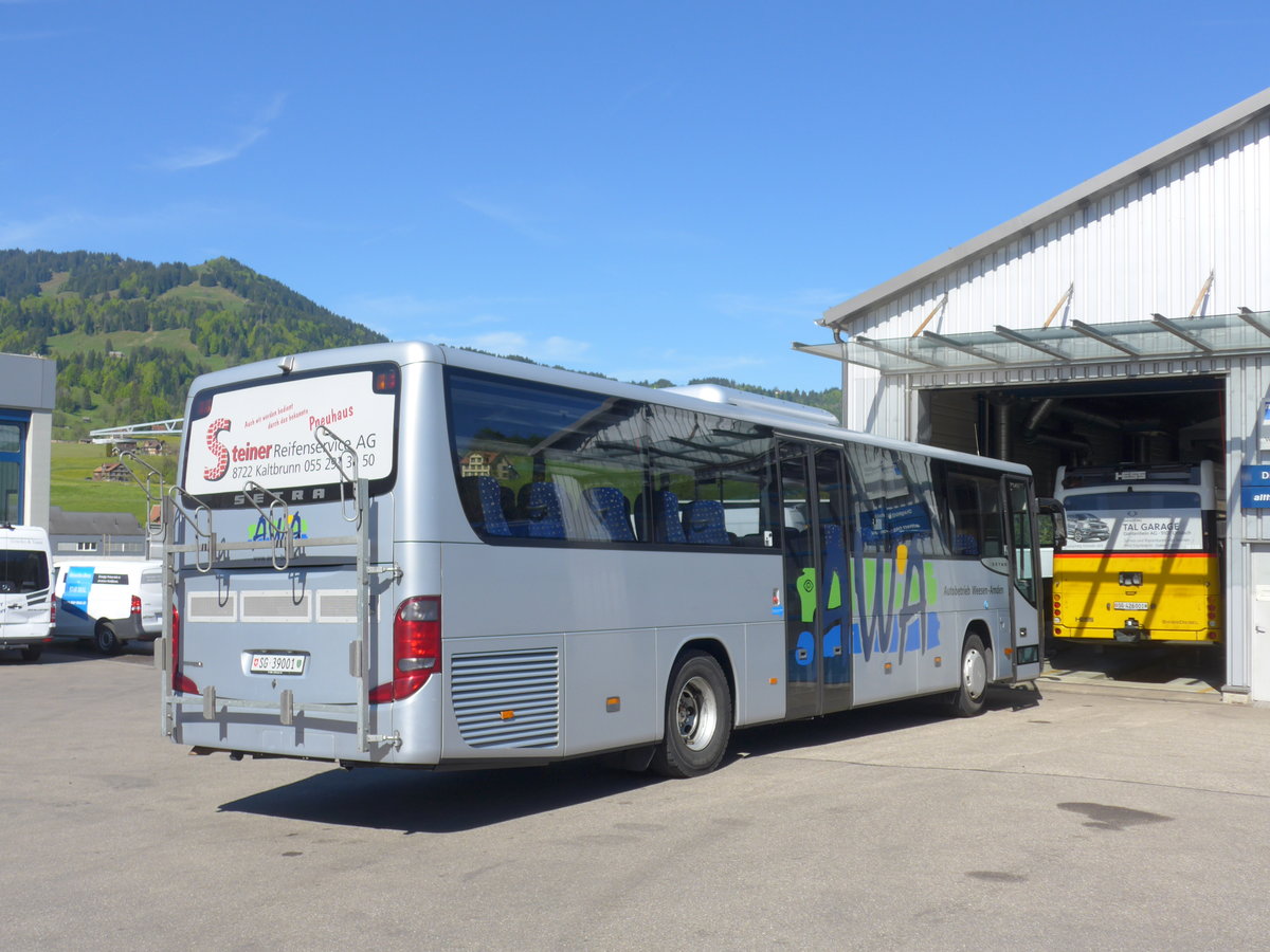 (180'309) - AWA Amden - Nr. 1/SG 39'001 - Setra am 22. Mai 2017 in Nesslau, Altherr