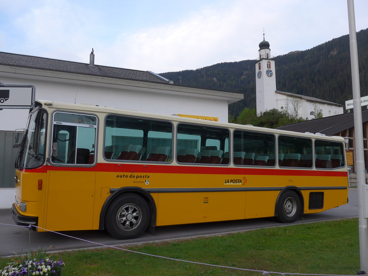 (180'456) - Mark, Andeer - GR 1866 - Saurer/R&J (ex PostAuto Graubnden; ex P 24'350) am 23. Mai 2017 in Andeer, Garage