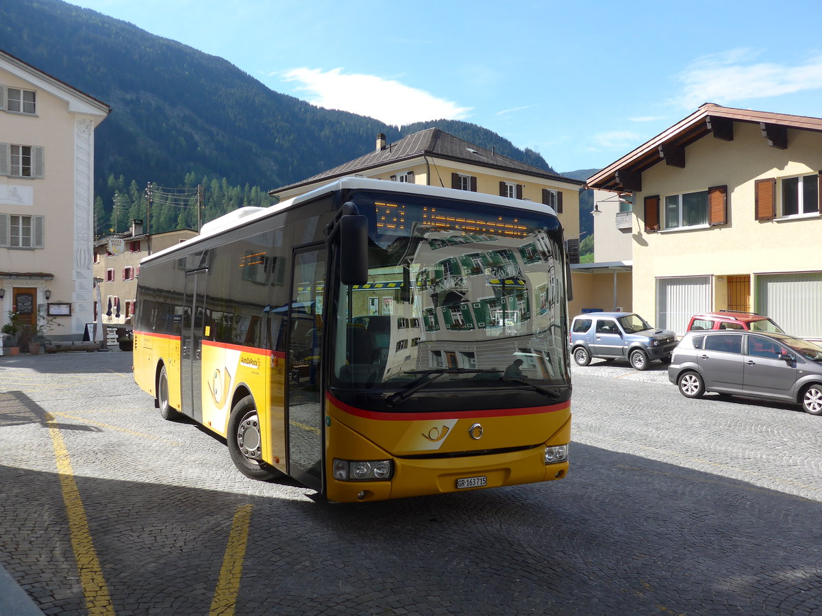 (180'480) - Mark, Andeer - GR 163'715 - Irisbus am 23. Mai 2017 in Andeer, Post