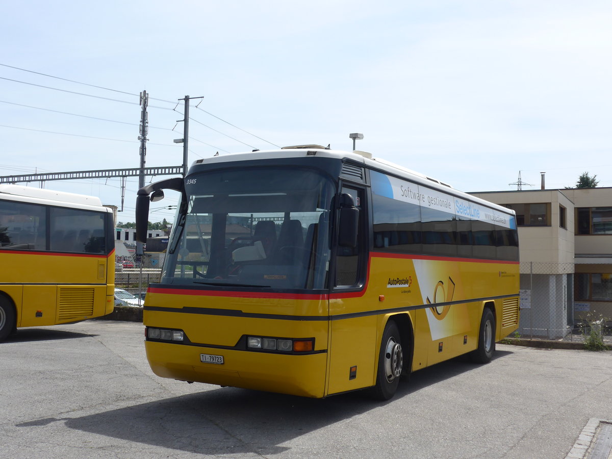 (180'590) - Autopostale, Mendrisio - TI 79'723 - Neoplan am 23. Mai 2017 in Mendrisio, Garage