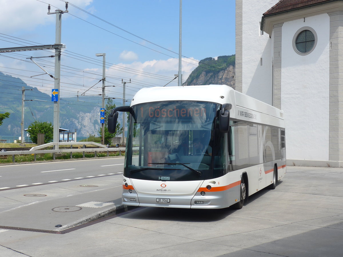 (180'711) - AAGU Altdorf - Nr. 6/UR 9140 - Hess am 24. Mai 2017 in Flelen, Hauptplatz