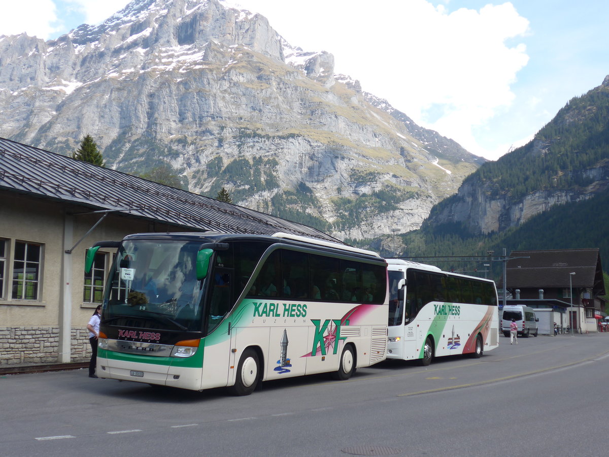 (180'739) - Hess K., Luzern - LU 15'133 - Setra am 24. Mai 2017 in Grindelwald, Grund