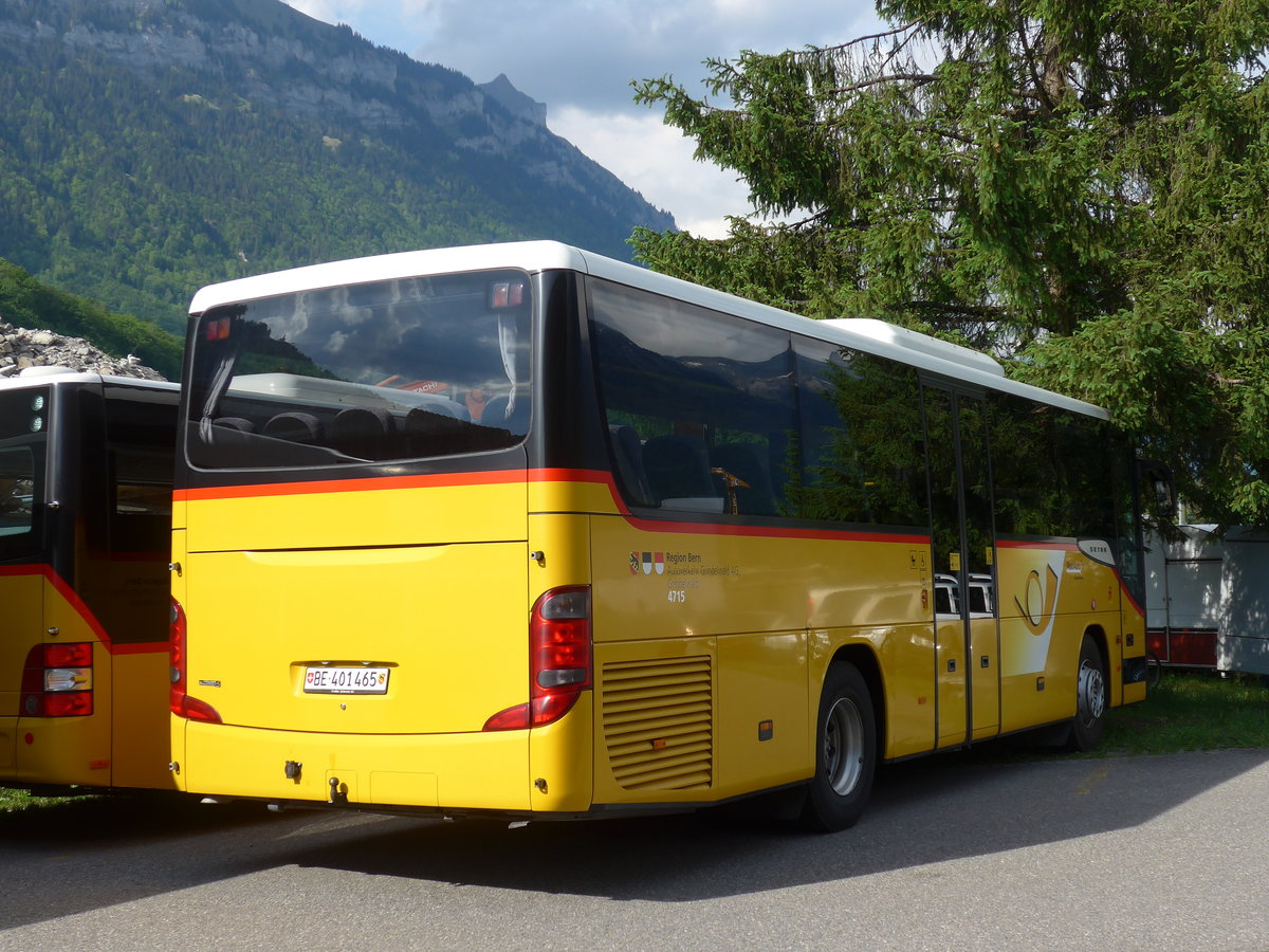 (180'761) - AVG Meiringen - Nr. 65/BE 401'465 - Setra am 24. Mai 2017 in Interlaken, Postgarage