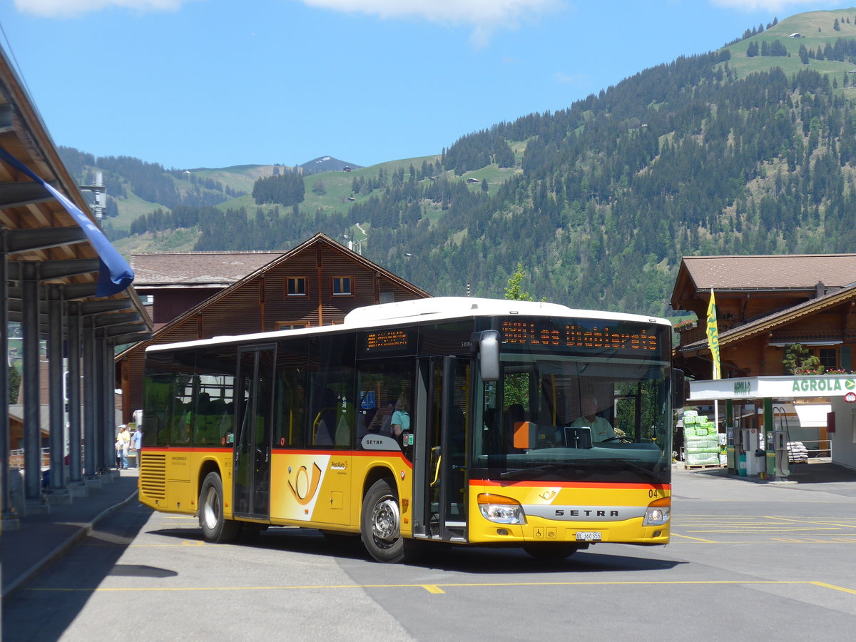 (180'777) - Kbli, Gstaad - Nr. 4/BE 360'355 - Setra am 26. Mai 2017 beim Bahnhof Gstaad