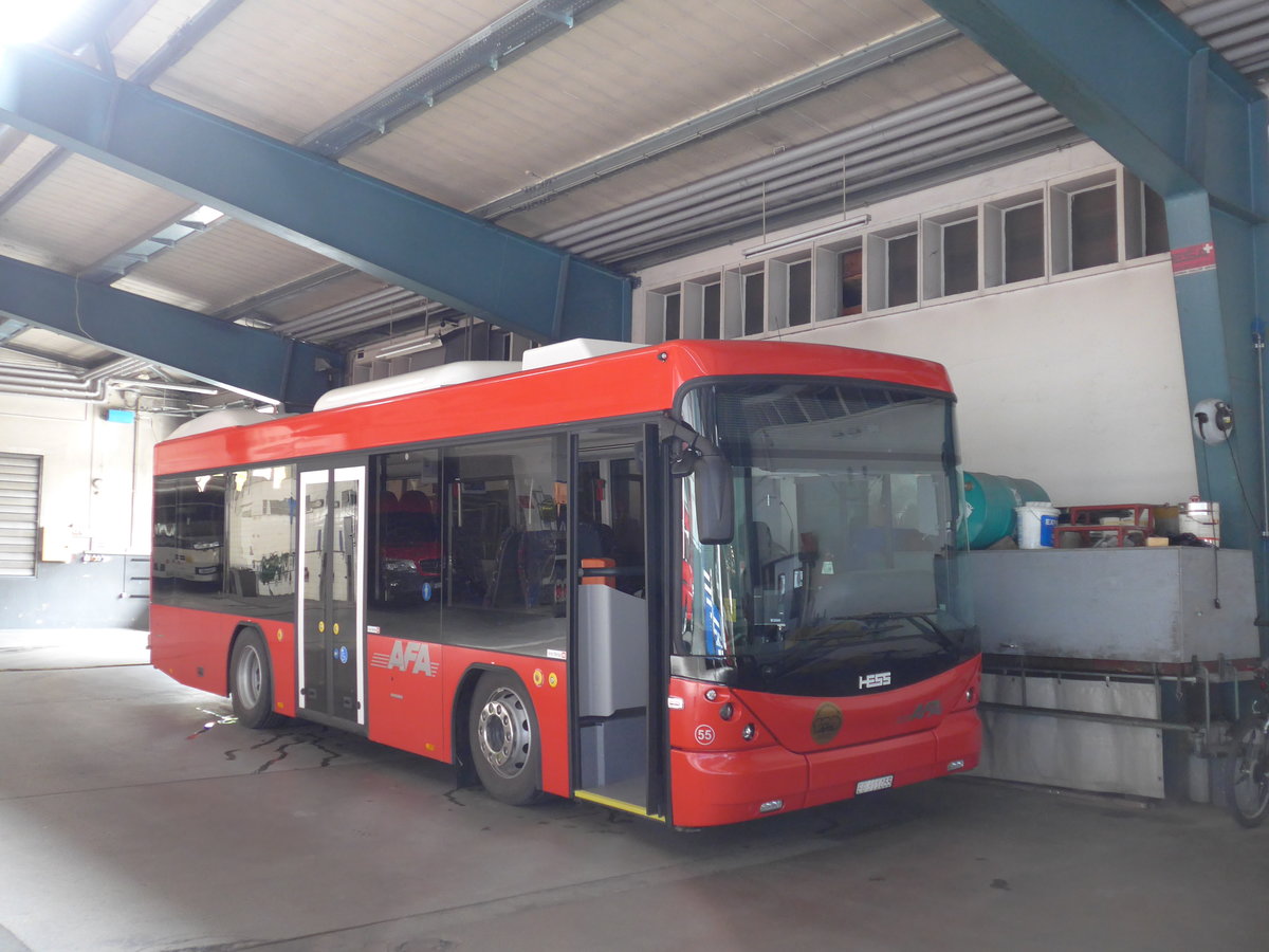 (180'952) - AFA Adelboden - Nr. 55/BE 611'055 - Scania/Hess am 4. Juni 2017 im Autobahnhof Adelboden