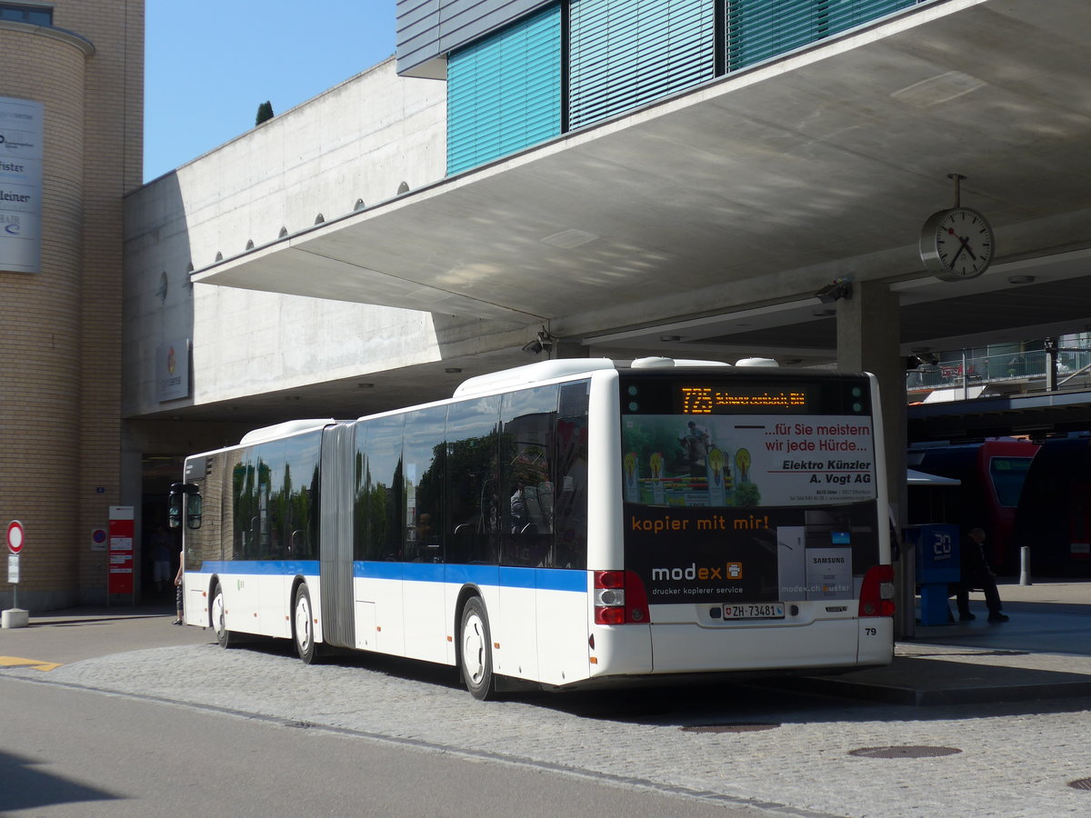 (181'131) - Ryffel, Volketswil - Nr. 79/ZH 73'481 - MAN am 15. Juni 2017 beim Bahnhof Uster