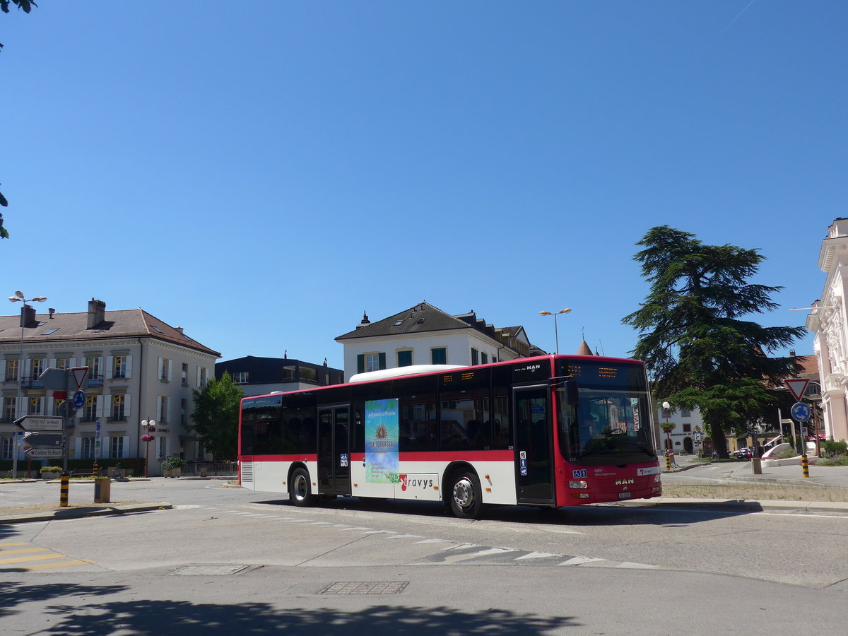 (181'199) - TRAVYS Yvedon - Nr. 224/VD 1218 - MAN am 18. Juni 2017 beim Bahnhof Yverdon 