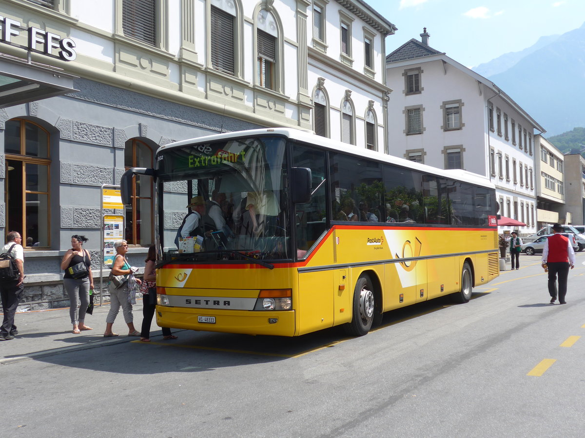 (181'319) - Autotour, Visp - VS 48'333 - Setra am 24. Juni 2017 beim Bahnhof Brig