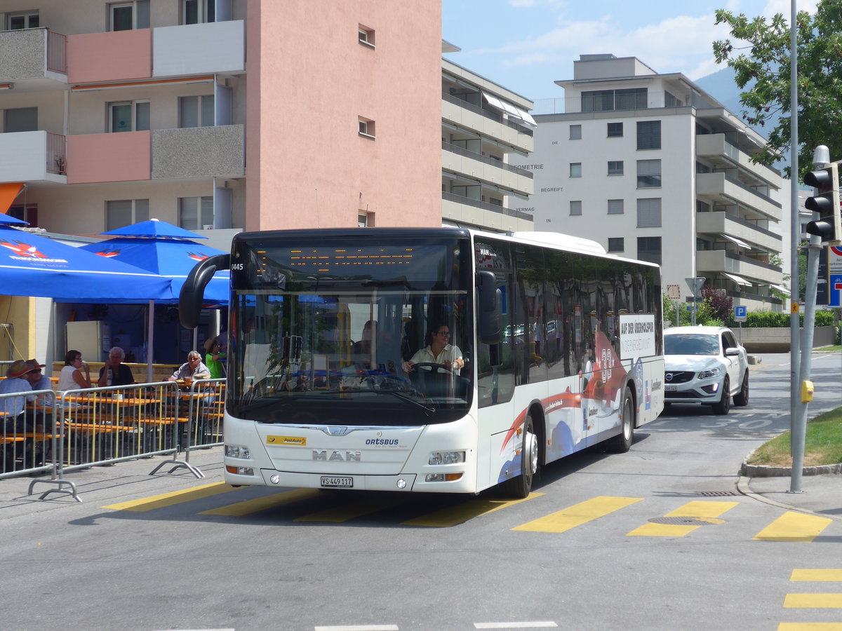 (181'346) - PostAuto Wallis - VS 449'117 - MAN am 24. Juni 2017 in Glis, Jodlerdorf